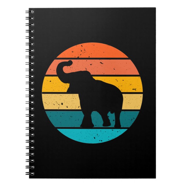Caderno Espiral Elefante Retro (Frente)