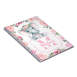 Caderno Espiral Elefante Russo Rosa - Cobertor de Bebê com Rosas