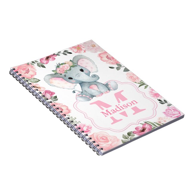 Caderno Espiral Elefante Russo Rosa - Cobertor de Bebê com Rosas (Lado Direito)