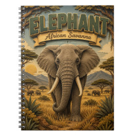 Caderno Espiral Elefante Savana Africana POPCUT