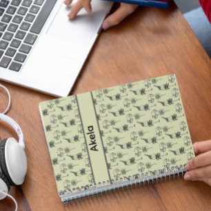 Caderno Espiral Elefantes e Girafas, personalizáveis