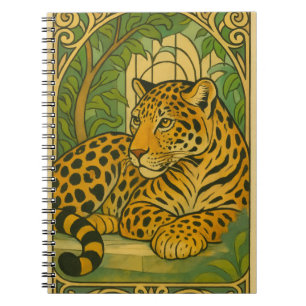 Caderno Espiral Elegância da Selva Estilizada
