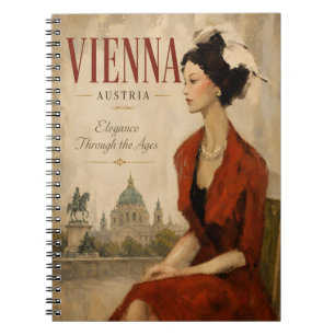 Caderno Espiral Elegância de Viena Através dos Tempos