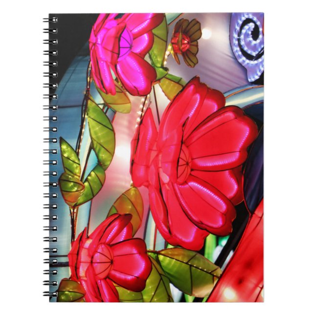 Caderno Espiral Elegância Elétrica em Rosa  (Frente)