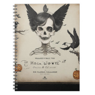 Caderno Espiral Elegância Encontra Espiritismo Vintage Halloween C