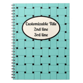 Caderno Espiral Elegância Minimalista: Armadilhas Tecidas. Azul em