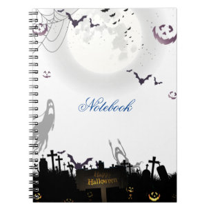 Caderno Espiral Elegância: Notebook espiral inspirado no Halloween