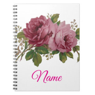 Caderno Espiral Elegância Rosa Rosa  