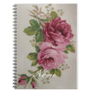 Caderno Espiral Elegância Rosa Rosa Rosa Rosa Rosa Rosa Rosa