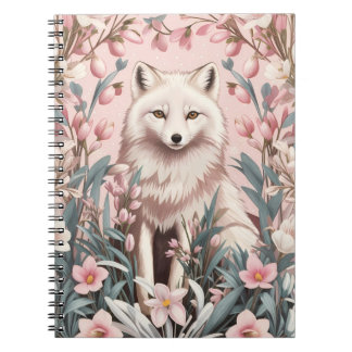Caderno Espiral Elegant Arctic Fox Pink Floral