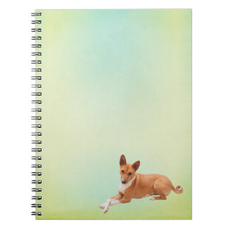 Caderno Espiral Elegant Basenji Dog Notebook