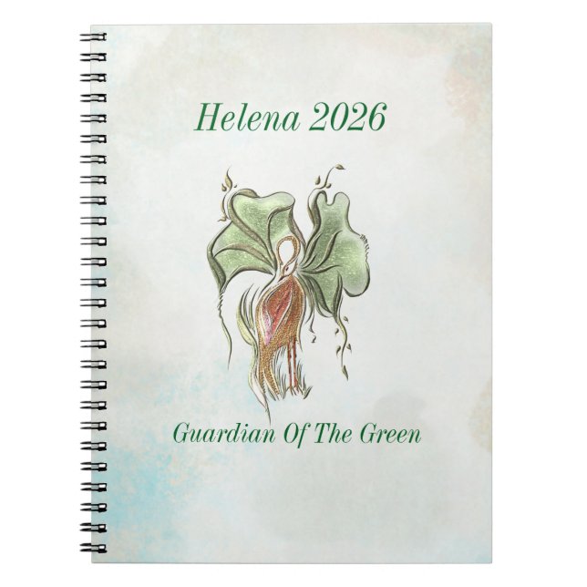 Caderno Espiral Elegant Botanical Bird  (Frente)