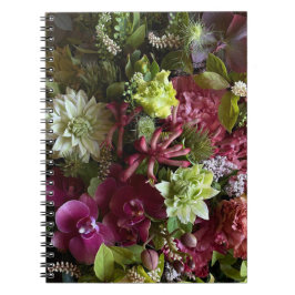Caderno Espiral Elegant Floral Arrangement Botanical Notebook