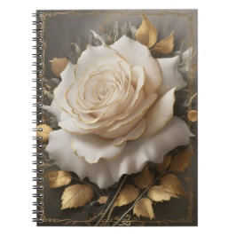 Caderno Espiral Elegant Floral Art Design
