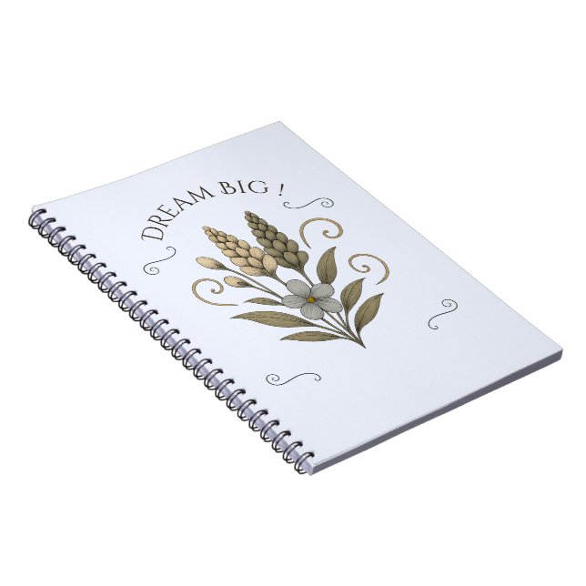 Caderno Espiral Elegant Floral Spiral Notebook – carnet (Lado Direito)