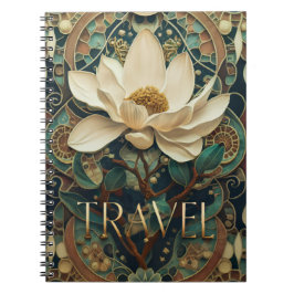 Caderno Espiral Elegant Lotus Flower