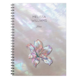 Caderno Espiral Elegant Mother-of-Pearl Lily