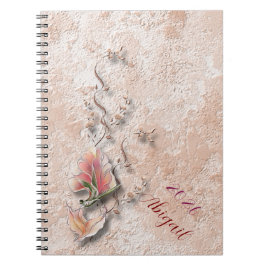 Caderno Espiral Elegant Nature Embossed photo notebook 