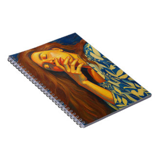 Caderno Espiral Elegant Portrait Oil Painting Photo Notebook