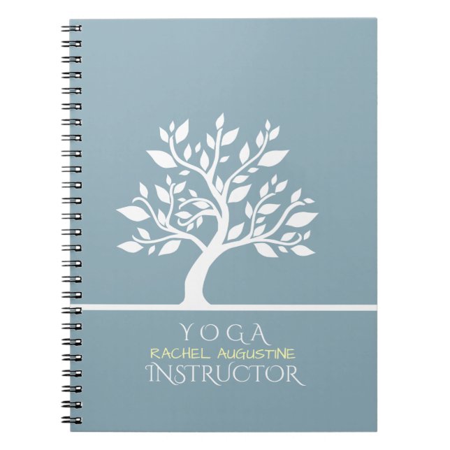 Caderno Espiral Elegante Árvore Clássica YOGA Studio - Terapia de  (Frente)