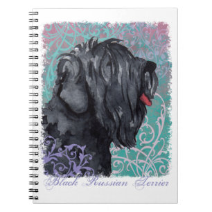 Caderno Espiral Elegante Black Russian Terrier