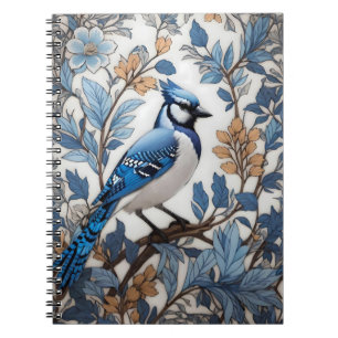 Caderno Espiral Elegante Blue Jay William Morris Inspirou