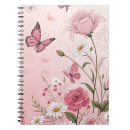 Caderno Espiral Elegante capa inteligente para iPad Jardim de Rosa