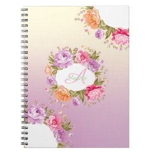 Caderno Espiral Elegante,Chique,Floral -Personalizado