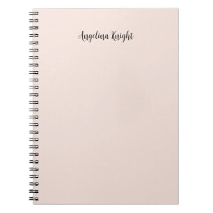 Caderno Espiral Elegante Chique Moderno Simples Caligrafia Manuscr