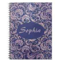 Elegante Cor damasco roxa