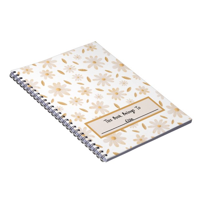 Caderno Espiral Elegante Daisy Hues (Lado Direito)