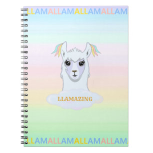 Caderno Espiral Elegante e Belo Llama