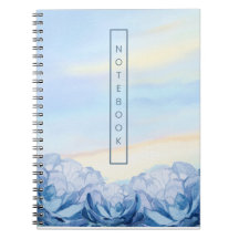Elegante Floral Azul Aquarela