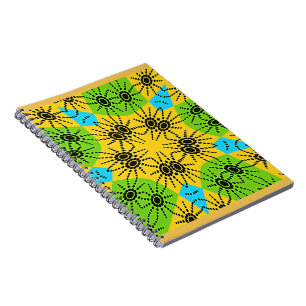 Caderno Espiral Elegante impressão de arte vetorial do Motif de Ar