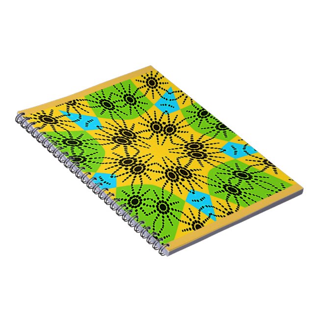 Caderno Espiral Elegante impressão de arte vetorial do Motif de Ar (Lado Direito)