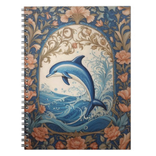 Caderno Espiral Elegante Jumping Dolphin William Morris Inspirou