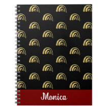 Elegante nome personalizado padrão ouro arco-íris