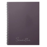 Elegante Nome Personalizado Roxo Taupe