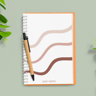 Caderno Espiral elegante rosa de ouro simples personalizado