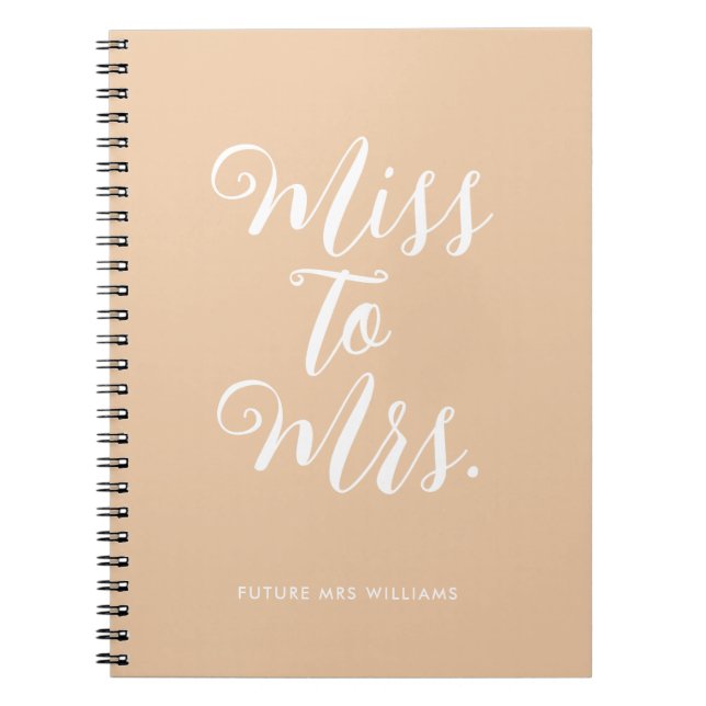 Caderno Espiral Elegante Senhorita para Sra Planejador de Casament (Frente)