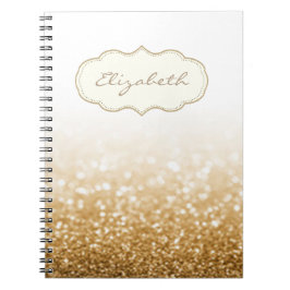 Caderno Espiral Elegante, sofisticado, brilhante, efeito bokeh cin