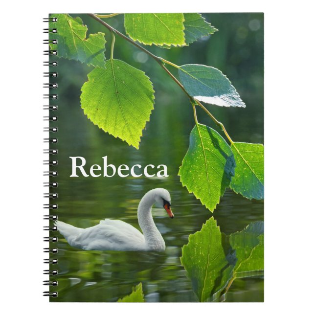 Caderno Espiral Elegante Summer Swan (Frente)