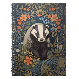 Caderno Espiral Elegante William Morris Inspirou Badger