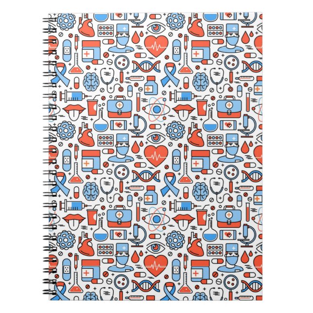 Caderno Espiral Elementos médicos (Frente)