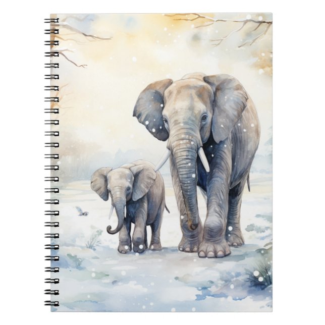 Caderno Espiral Elephant and Baby (Frente)