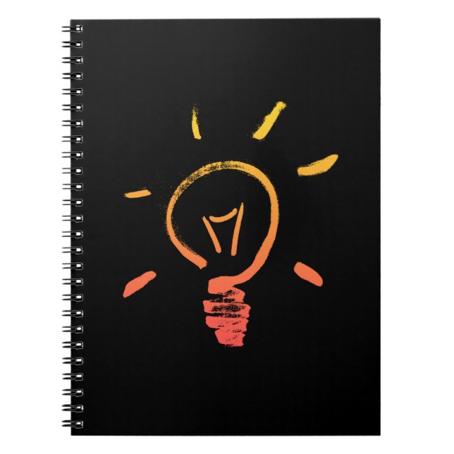 Caderno Espiral Elétrico inteligente da lâmpada de luz retrorrefle (Frente)