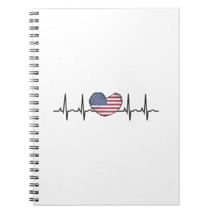 Caderno Espiral Eletrocardiografia ECG com pulsação de batimento c