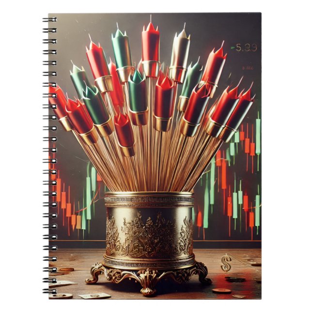 Caderno Espiral Elevem seu espaço com arte inspirada no comércio.  (Frente)