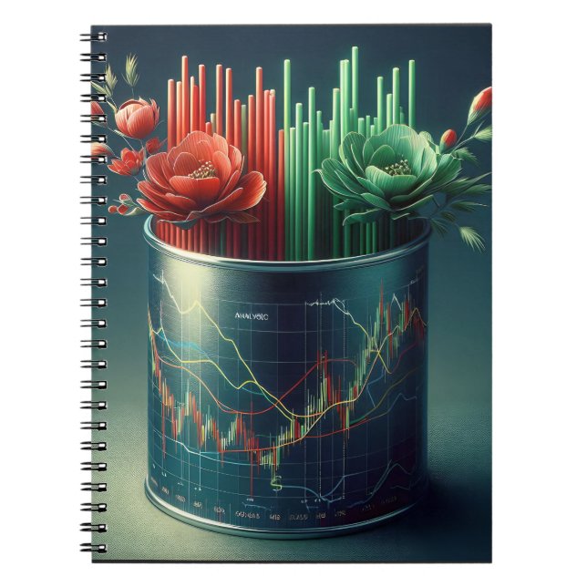 Caderno Espiral Elevem seu espaço com arte inspirada no comércio.  (Frente)