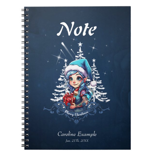 Caderno Espiral Elfo alegre (Frente)